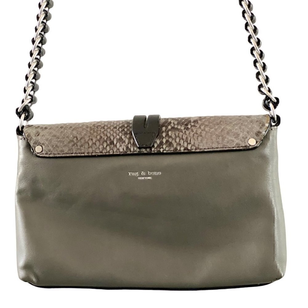 Rag & Bone Enfield Snake Flap Crossbody Bag Mini … - image 3